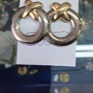 Gold and Silver Hoop Earrings